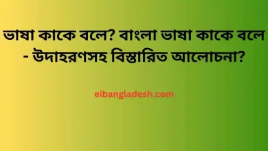 কাকে বলে বাংলা ভাষা কাকে বলে