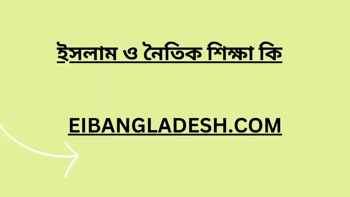 ইসলাম ও নৈতিক শিক্ষা কি