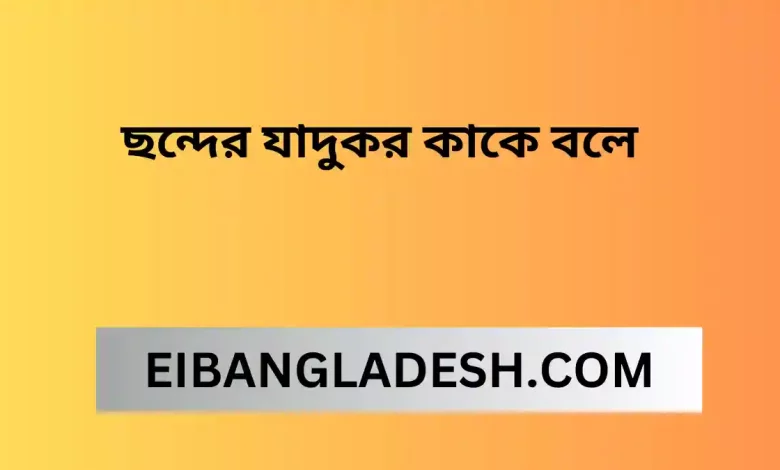 ছন্দের যাদুকর কাকে বলে