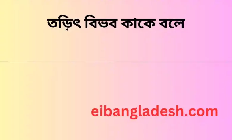 তড়িৎ বিভব কাকে বলে