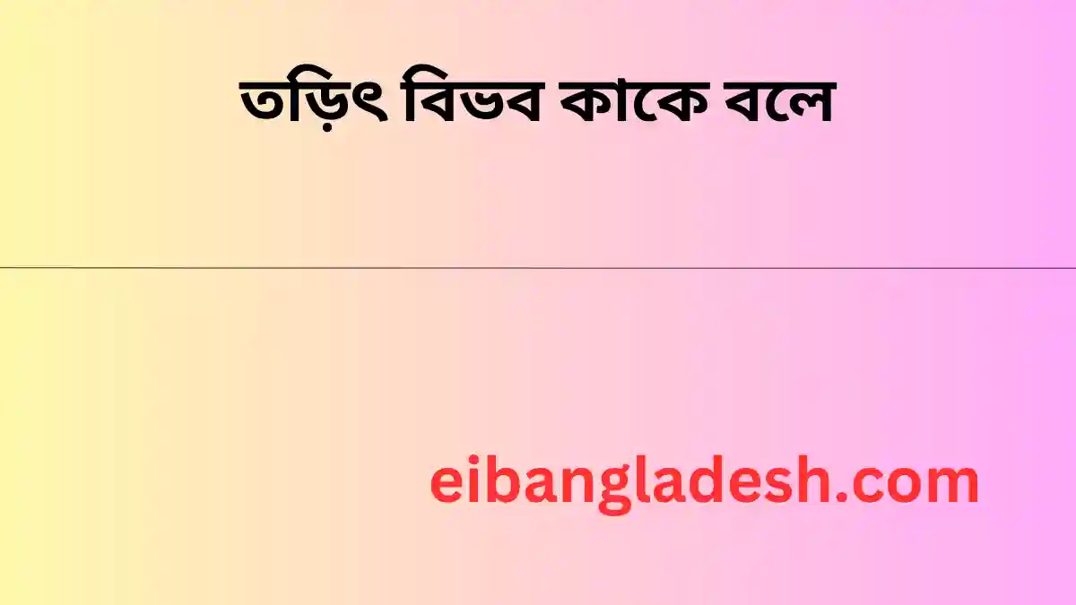 তড়িৎ বিভব কাকে বলে