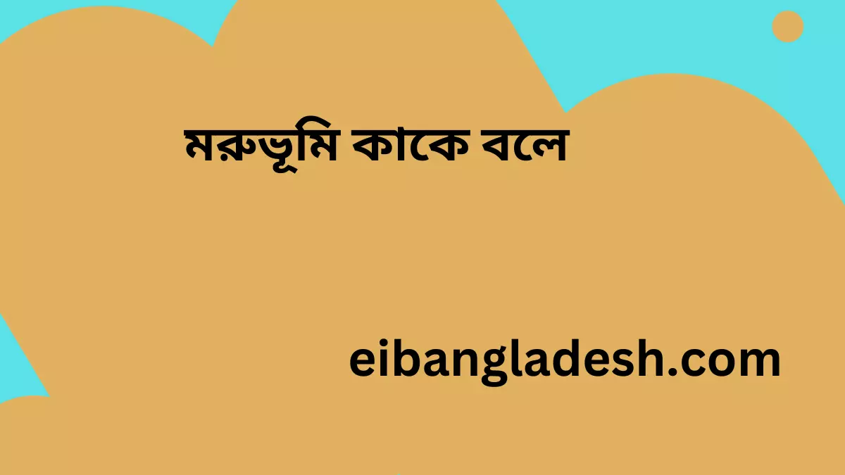 মরুভূমি কাকে বলে   