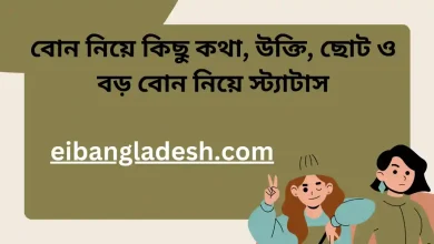 বোন নিয়ে কিছু কথা, উক্তি, ছোট ও বড় বোন নিয়ে স্ট্যাটাস