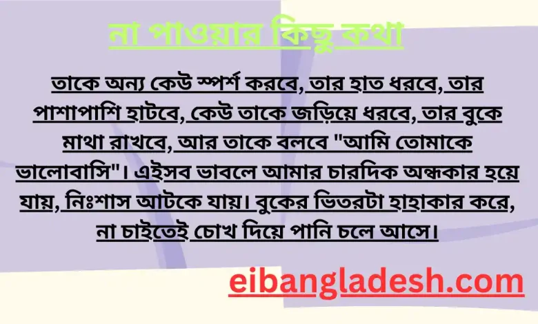 না পাওয়ার কিছু কথা