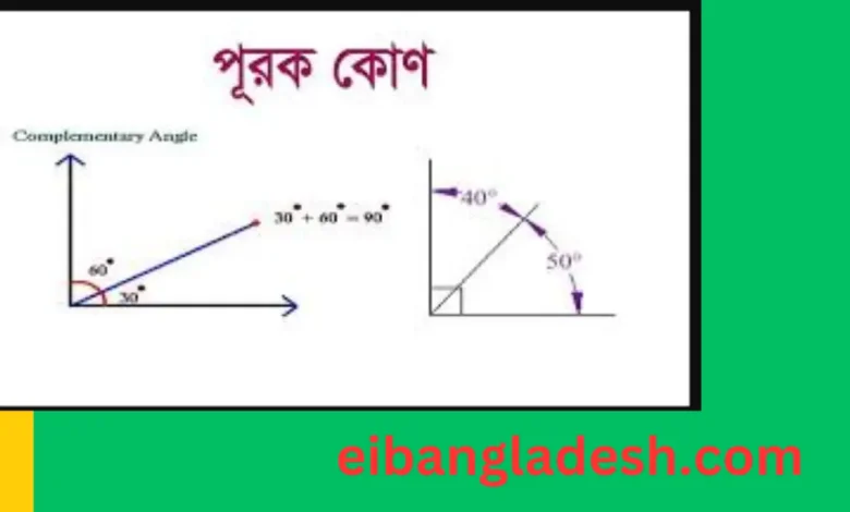 পূরক কোণ কাকে বলে