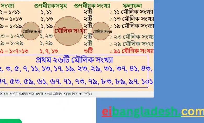 মৌলিক সংখ্যা কি