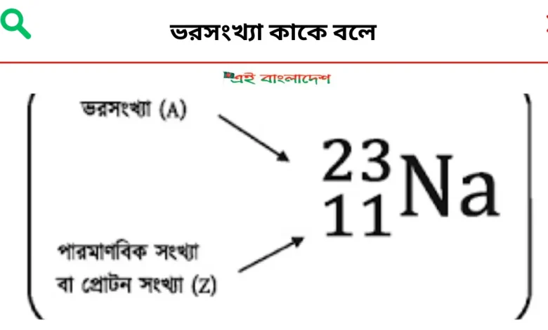 ভরসংখ্যা কাকে বলে নির্ণয়ের সূত্র