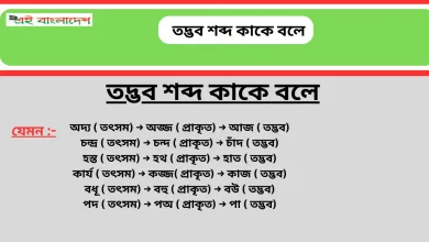 তদ্ভব শব্দ কাকে বলে