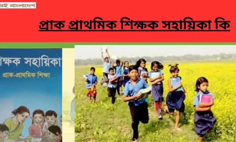 প্রাক প্রাথমিক শিক্ষক সহায়িকা কি