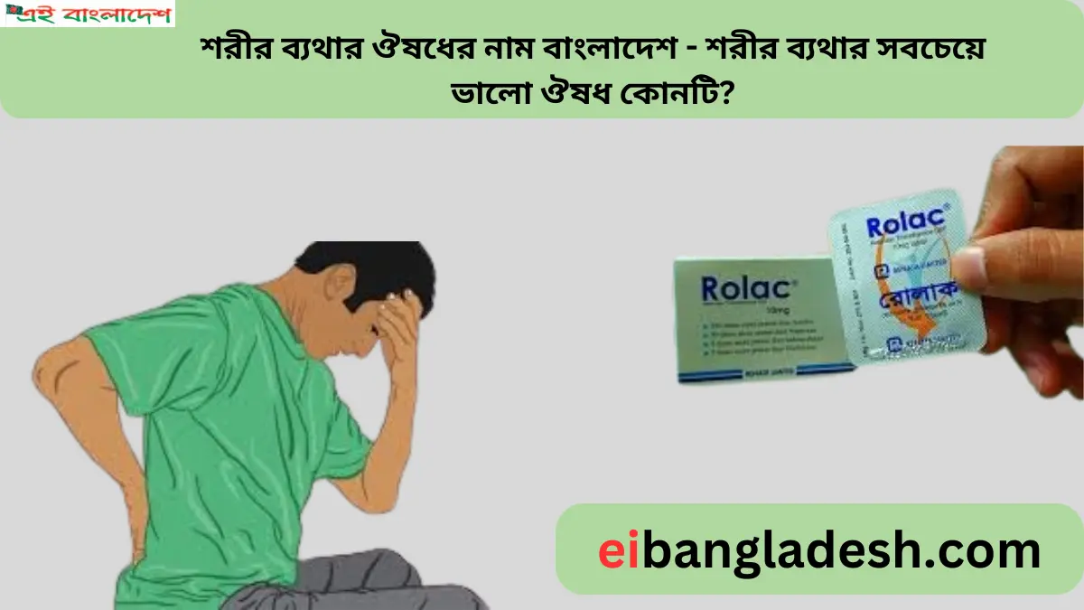 শরীর ব্যথার ঔষধের নাম বাংলাদেশ