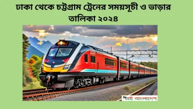 ঢাকা থেকে চট্টগ্রাম ট্রেনের সময়সূচী ও ভাড়ার তালিকা ২০২৪